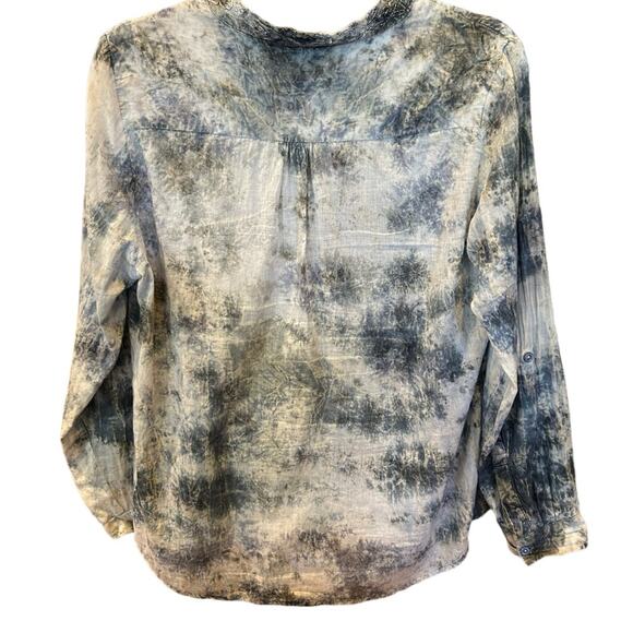 Vintage Goa Tie Dye Tunic with Floral Embroidery - Size S - Picture 5 of 12